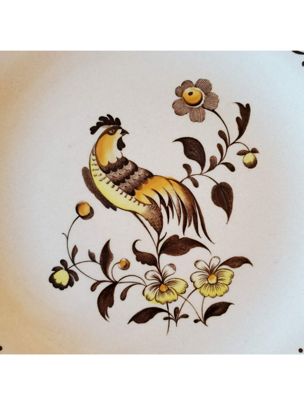 Johnson Bros "Sun Up" Dinner Plate 10" 1960s Vintage England Rooster Design - Picture 2 of 5